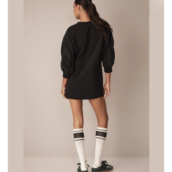 Anthropologie Daily Practice Mini Dress Tunic Top Sz Large Black Pullover $118 - Picture 3 of 16